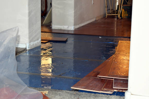 Professional Flood Damage Restoration technician working in Paterson, NJ